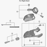 Shimano Sl-M8130-R11 Right Hand Shifting Lever Unit Spares & Accessories
